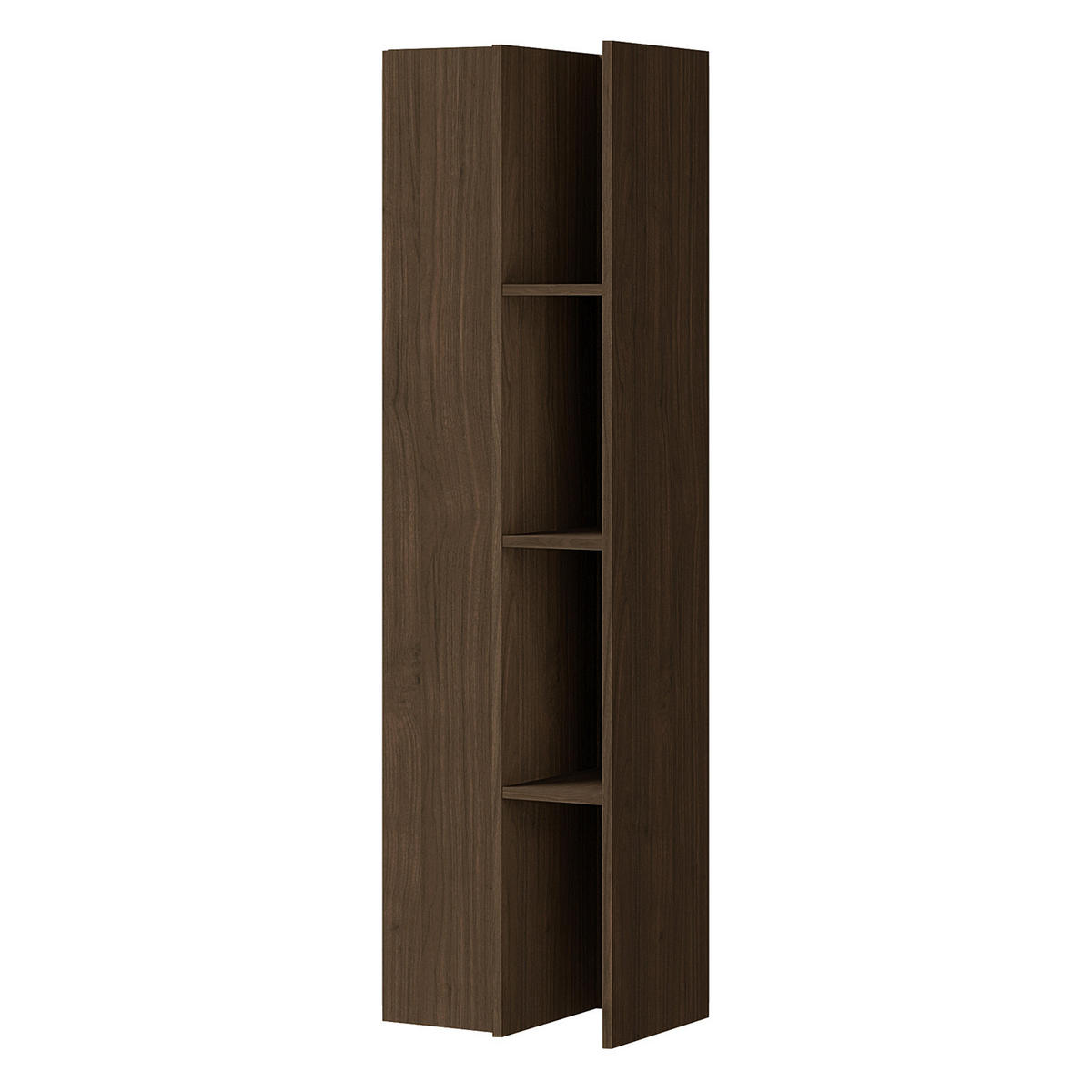 WOHNWAND Vero 2-teilig Wohnzimmer-Set mit TV-Lowboard und Hochschrank, Walnussfarben - Walnussfarben, Holzwerkstoff (230/185/35cm) - Beautysofa