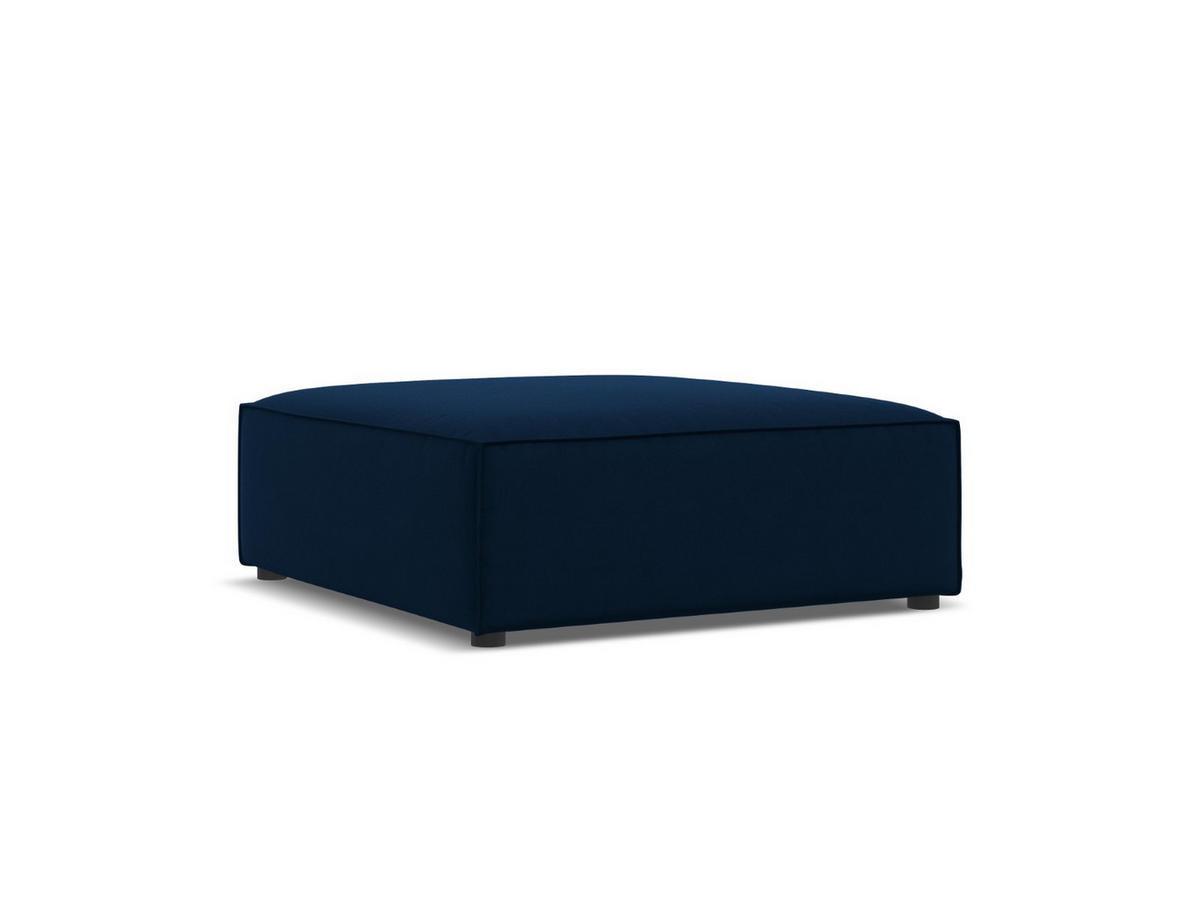 POUF Jodie aus Samt königsblau - Blau, Textil (80/40/102cm) - Micadoni