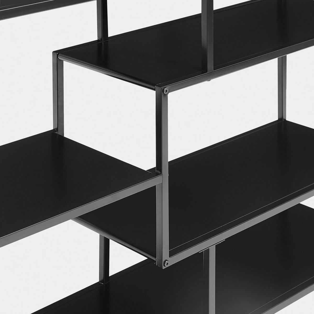 BÜCHERREGAL Ewan Schwarz 114 cm x 78 cm - Schwarz, Metall (114/78/30cm) - Klast Home