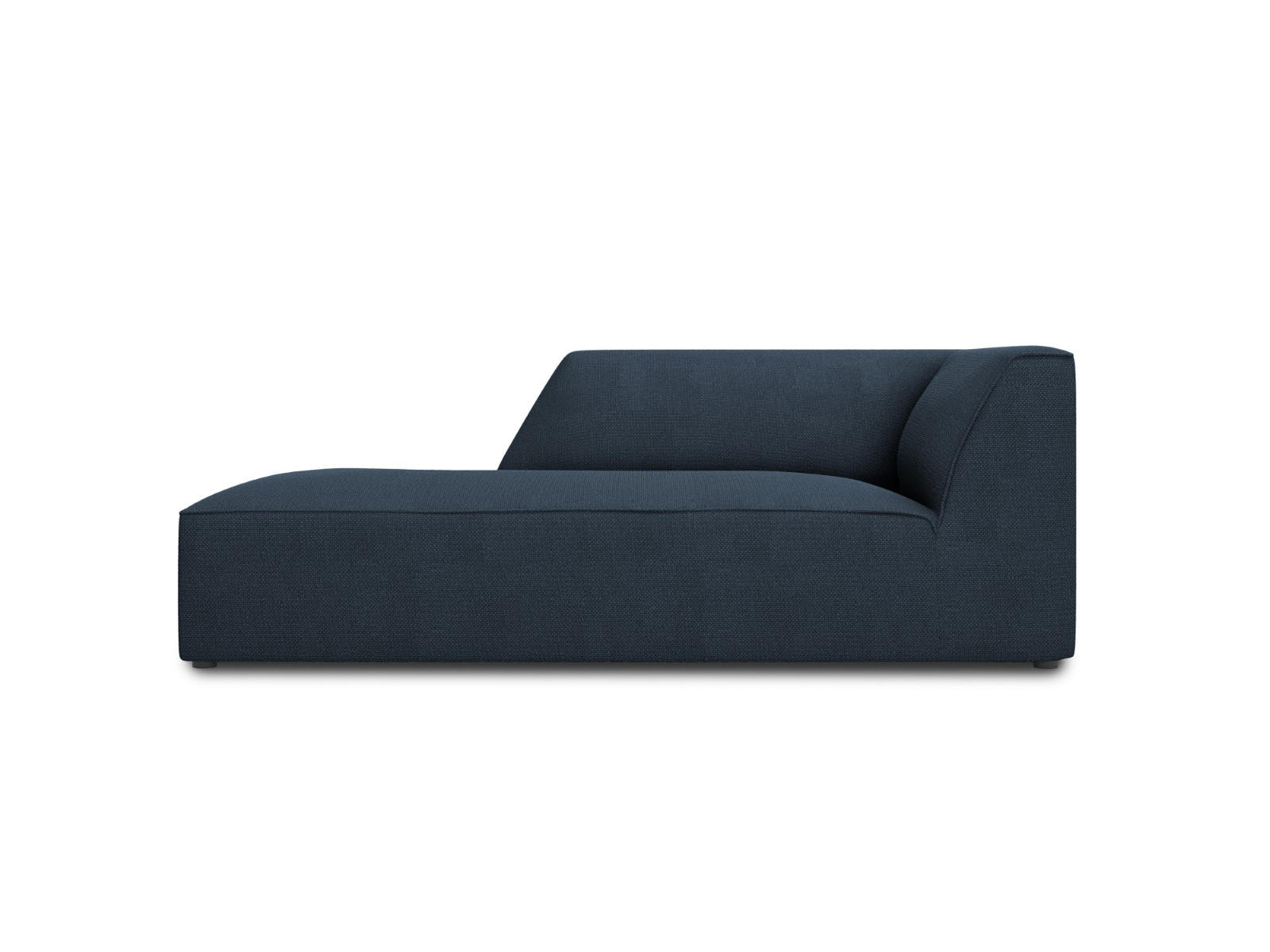 CHAISELONGUE links Ruby aus strukturiertem Stoff marineblau - Blau, Textil (180/69/93cm) - Micadoni