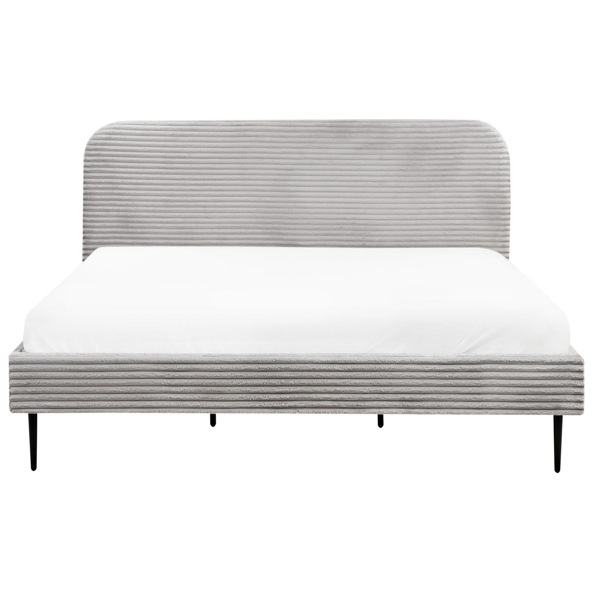 POLSTERBETT mit Lattenrost 180x200 cm Grau Flayat - Hellgrau, Textil (180/200cm) - Beliani