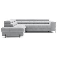 ECKSOFA Ferrucio L - Grau (Paros 05) - Grau, Holzwerkstoff (276/200cm) - Möblo