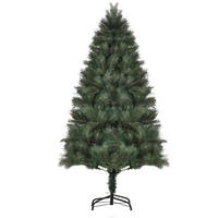 WEIHNACHTSBÄUME 90/90/180 cm grün aus Kunststoff mit stabilem Sockel - Grün, Kunststoff (180cm) - OKWISH