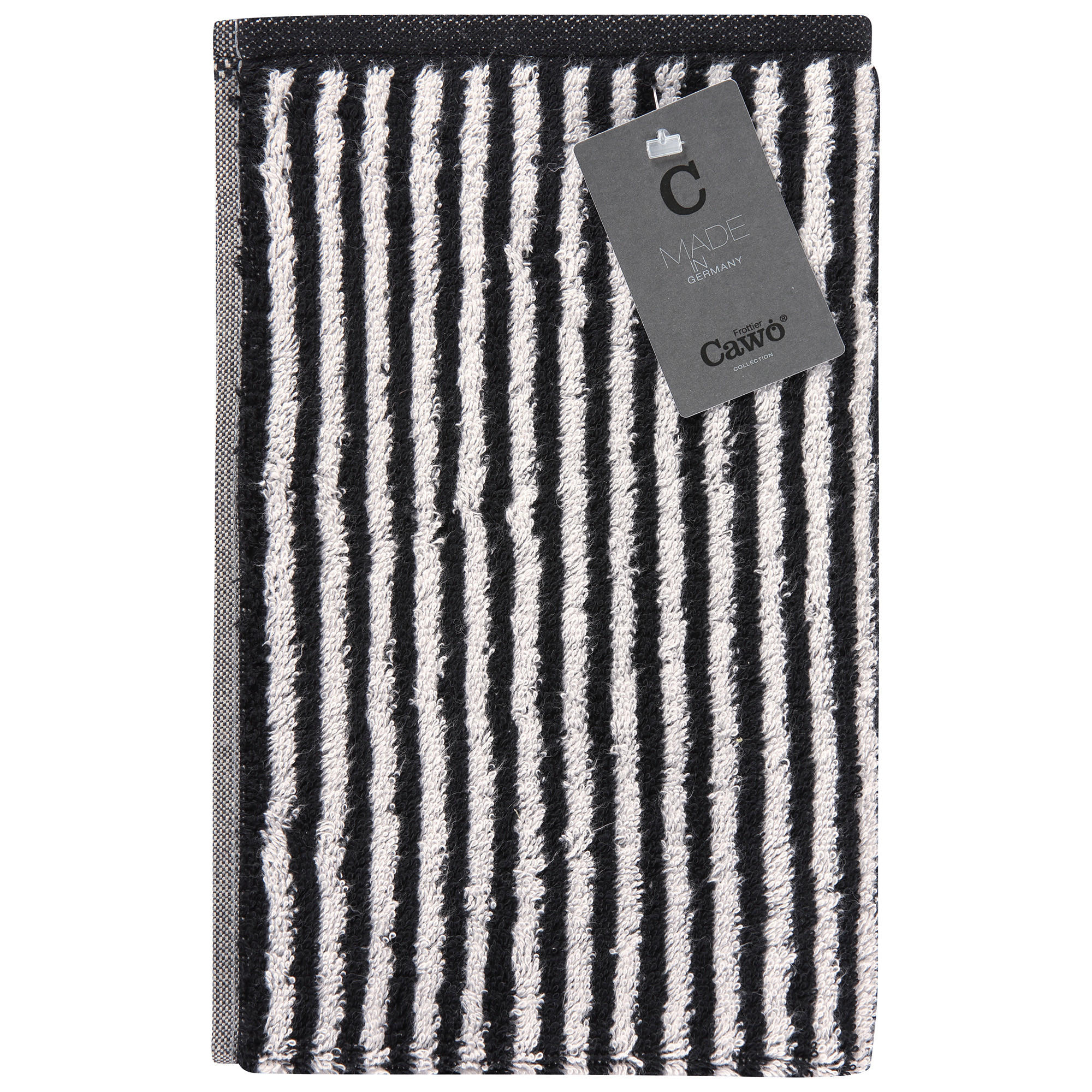 KÜCHENHANDTÜCHER CUISINE ZOOM STREIFEN 121 SCHWARZ - 97 - Schwarz, Textil (50/50cm) - Cawoe