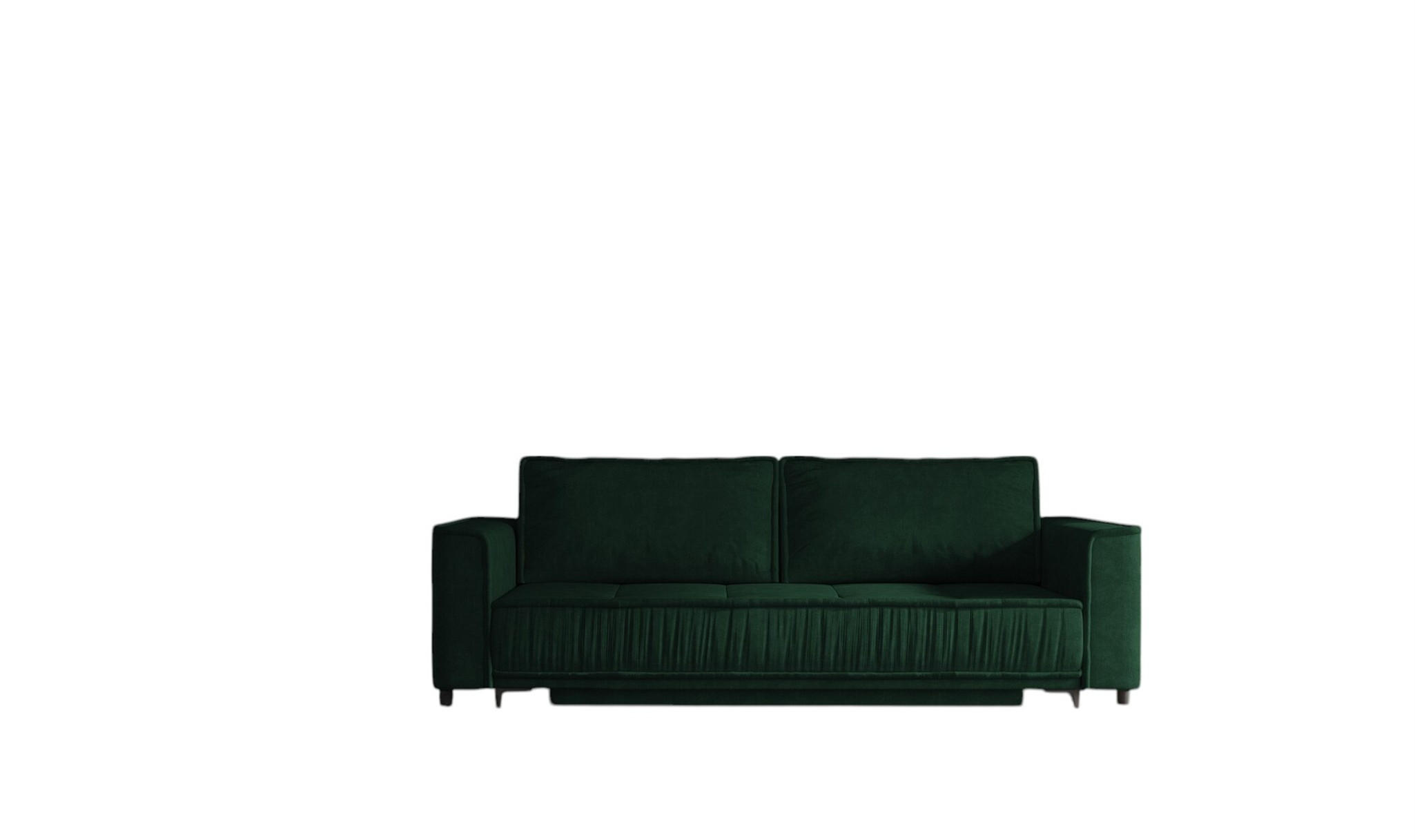 SCHLAFSOFA Juna - Grün, Holzwerkstoff/Textil (230/86/85cm) - Fun Möbel