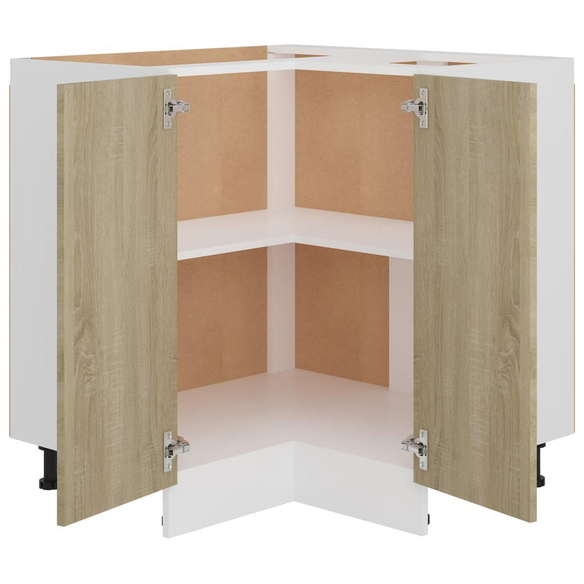ECKUNTERSCHRANK Lyon Sonoma-Eiche 75,5/75,5/81,5 Cm Holzwerkstoff - Greige, Holzwerkstoff (75.5/81.5/75.5cm) - vidaXL