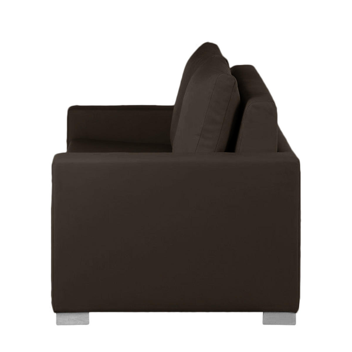 SCHLAFSOFA - Silberfarben/Braun, Kunststoff (173/90/90cm) - home24