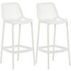 BARHOCKER 2er Set Kunststoff Weiß - Weiß, Kunststoff (45/105/53cm) - CLP