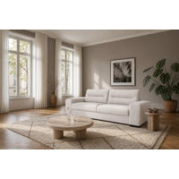 3-SITZER Carlisle Chenille Beige 274/97/93 cm - Creme, Kunststoff/Textil (274/93/97cm) - foamnova