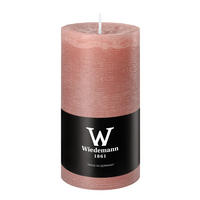 STUMPENKERZE Rustik Marble Style Rosenholz 120 x Ø 58 mm, 1 Stück - Rosa, Paraffin (6/12cm) - Wiedemann Kerzen