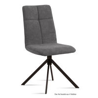 ESSZIMMERSTUHL (4er-Set) Drona 47x92x60 Schwarz/Grau - Schwarz/Grau, Kunststoff (60/92/47cm) - 58aufmkessel