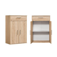 MEHRZWECKSCHRANK Der Praktische - Weiß/Sonoma Eiche, Holzwerkstoff (60/91/34cm) - Mokebo