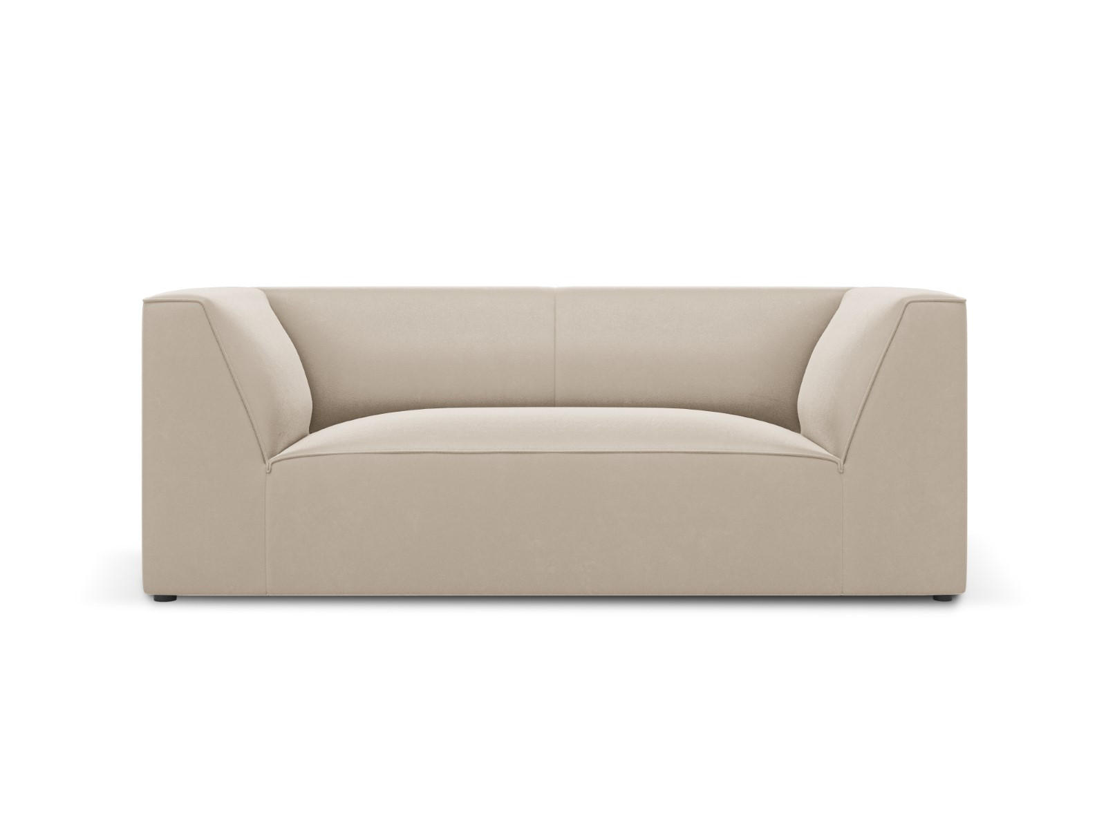 SOFA Ruby aus Samt beige 2 Sitzplätze - Beige, Textil (93/69/174cm) - Micadoni
