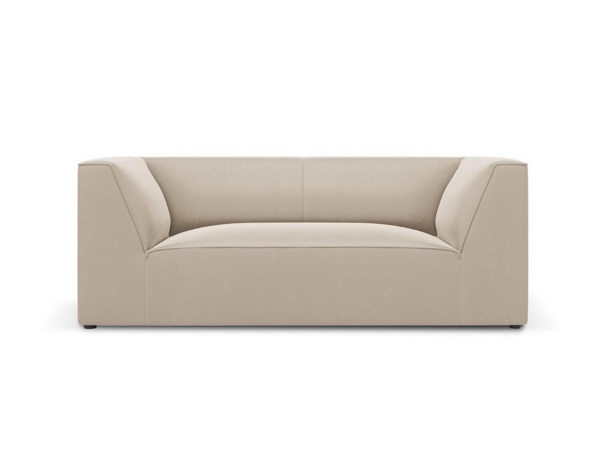 SOFA Ruby aus Samt beige 2 Sitzplätze - Beige, Textil (93/69/174cm) - Micadoni