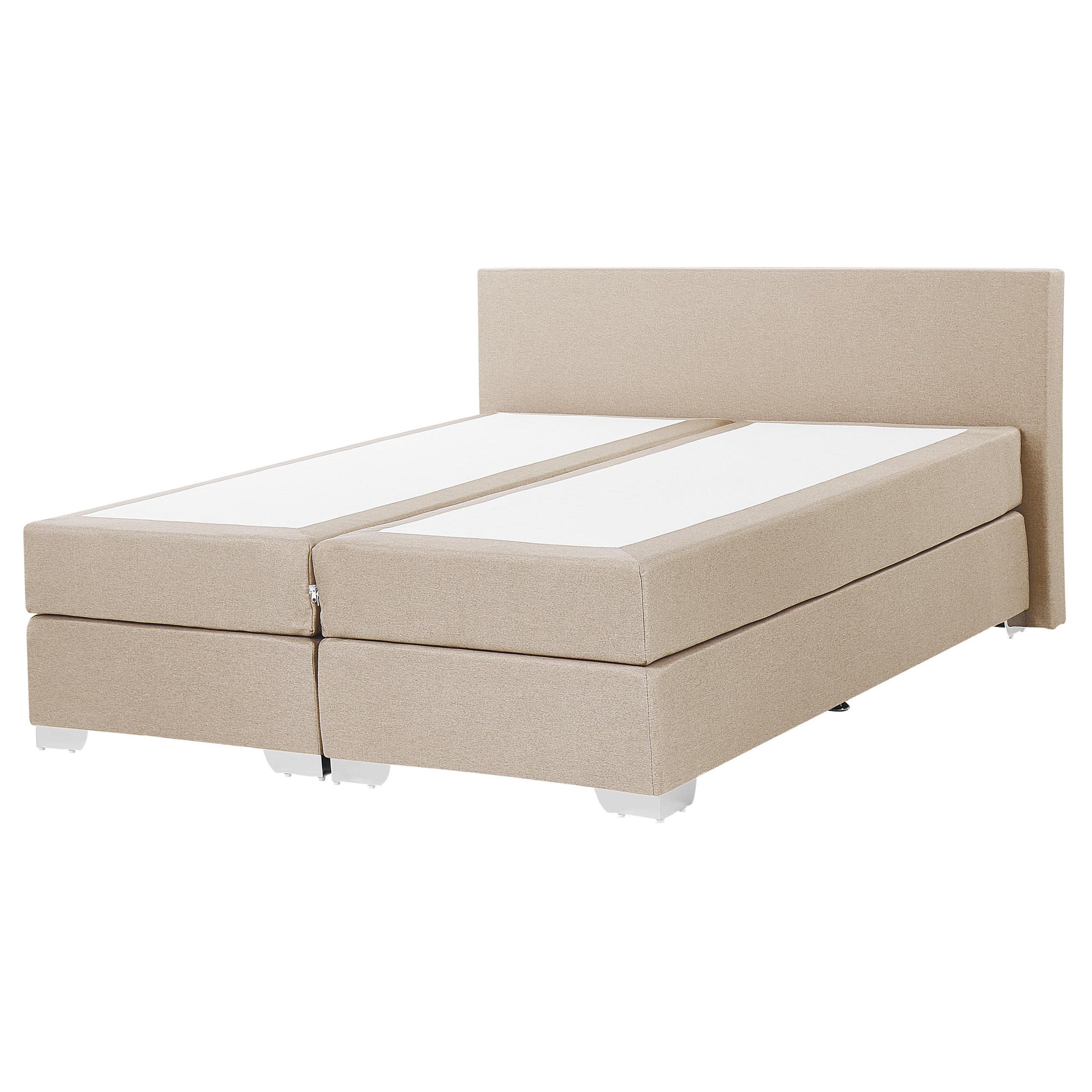 BOXSPRINGBETT 160/200cm Beige President - Beige, Textil (160/200cm) - Beliani