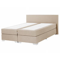 BOXSPRINGBETT 160/200cm Beige President - Beige, Textil (160/200cm) - Beliani