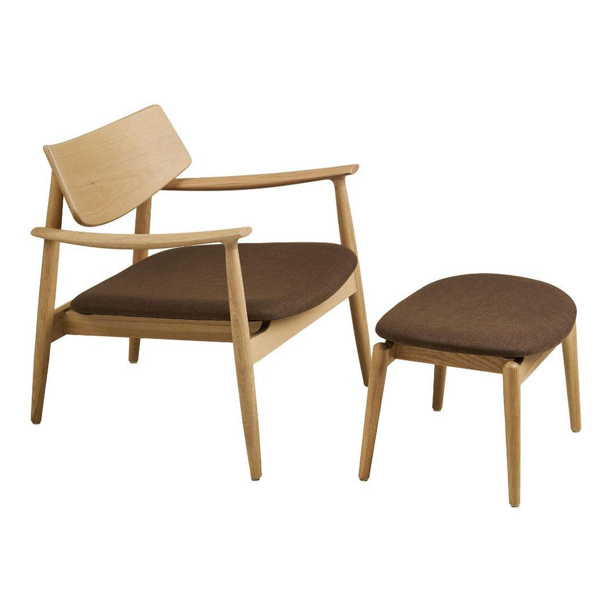 FÅTÖLJ Gina 68 x 68 x 72 cm – ekfärgad - Ekfärgad, Trä/Textil (68/72/68cm) - ebuy24