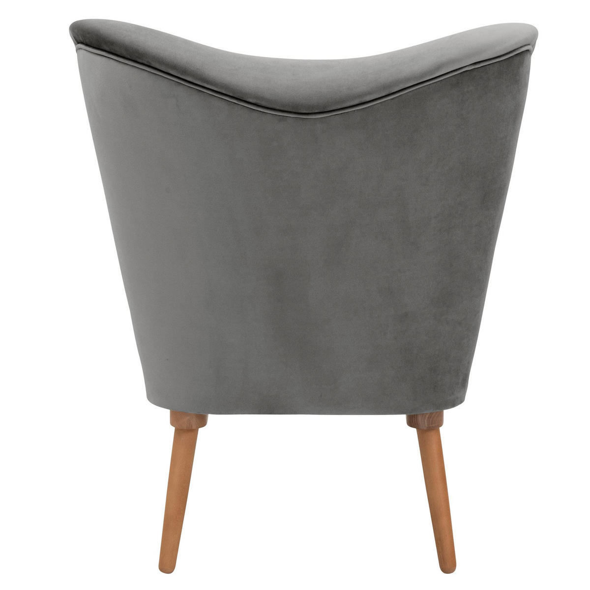 COCKTAILSESSEL Kayra Samtvelours grau - Grau, Kunststoff (72/90/74cm) - 58aufmkessel