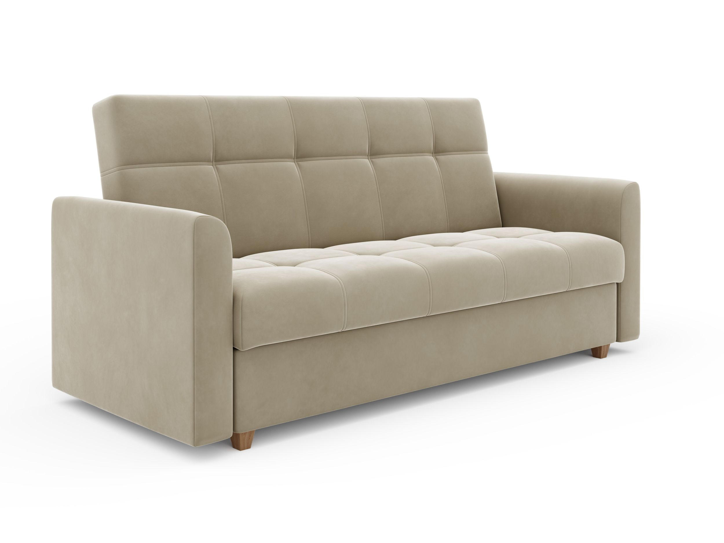 SOFA LENTO mit Schlaffunktion ITAKA 16 mit Stauraum - Beige, Textil (87/95/216cm) - Bedante