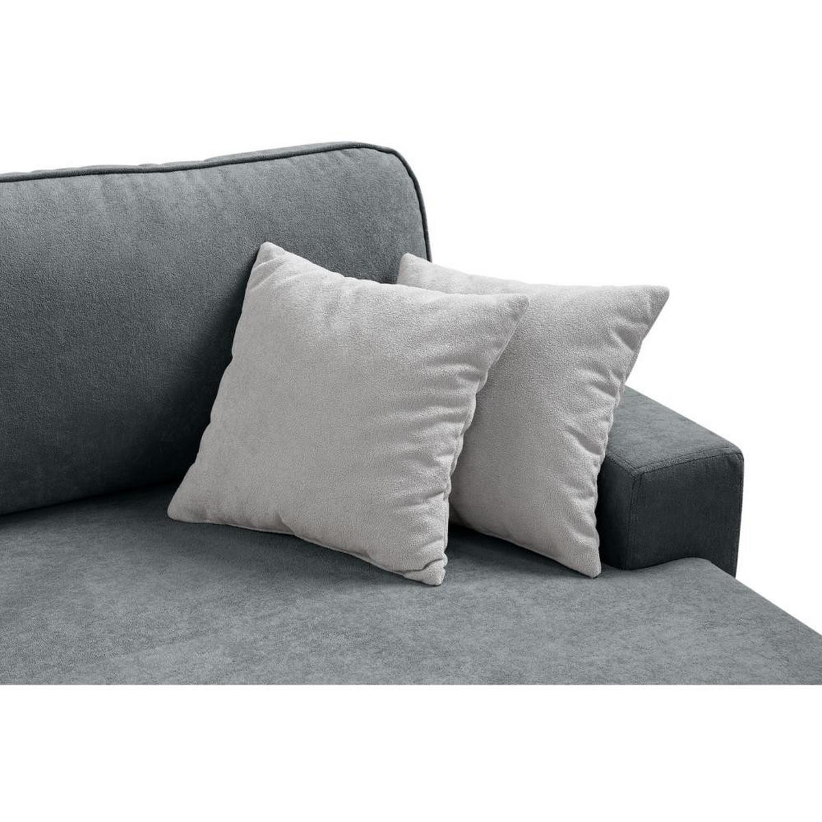 ECKSCHLAFSOFA Gavi dunkelgrau velours rechts - Dunkelgrau, Textil (269/171cm) - Beautysofa