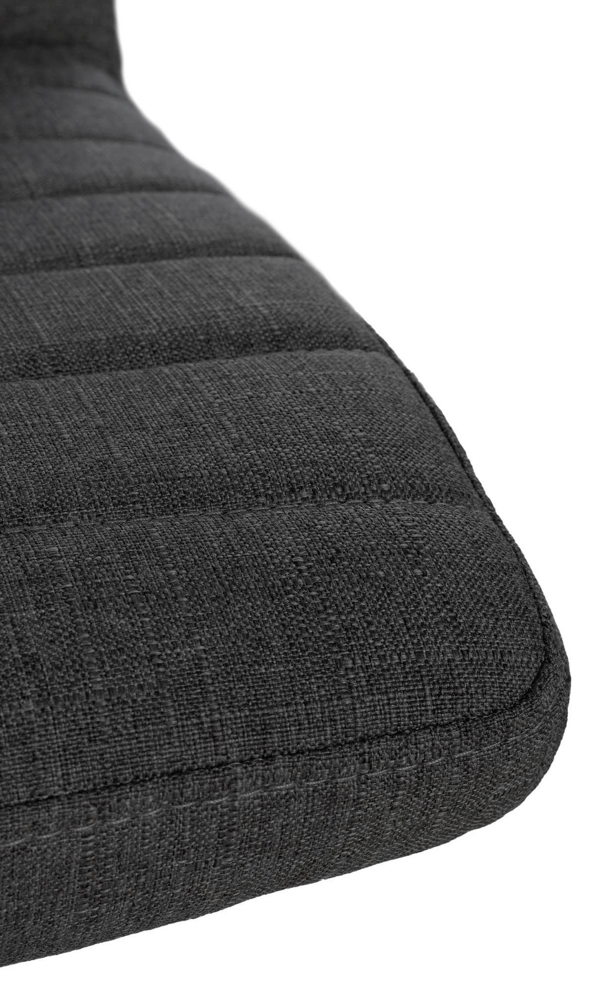 DREHSTUHL 2er Set Stoff dunkelgrau - Chromfarben/Dunkelgrau, Textil/Metall (44/81/60cm) - CLP