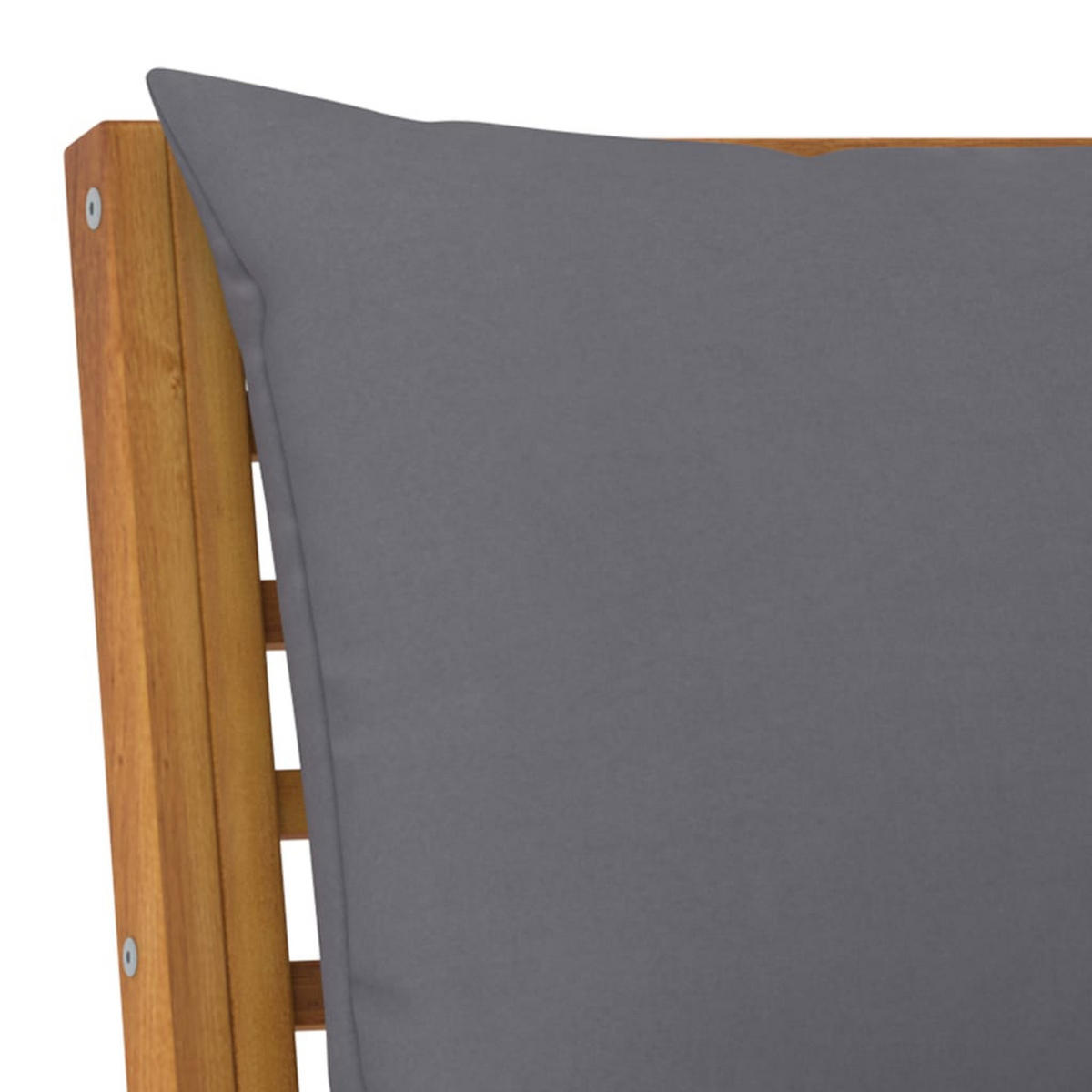 GARTEN-LOUNGE-SET 4-teilig Mit Auflagen Massivholz Akazie - Dunkelgrau, Holz/Textil - vidaXL