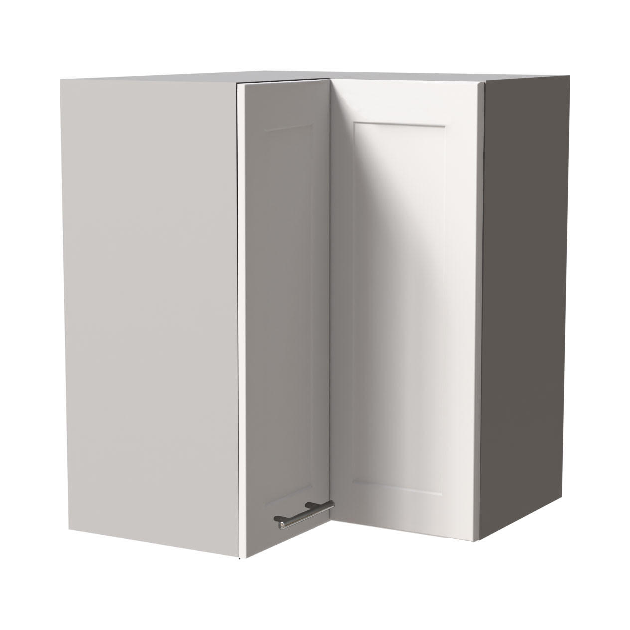 ECKHÄNGESCHRANK Oslo W12/60 Grau / Weiß Matt 60 / 60 / 72cm - Weiß/Grau, Holz/Holzwerkstoff (60/72/60cm) - Feldmann-Wohnen