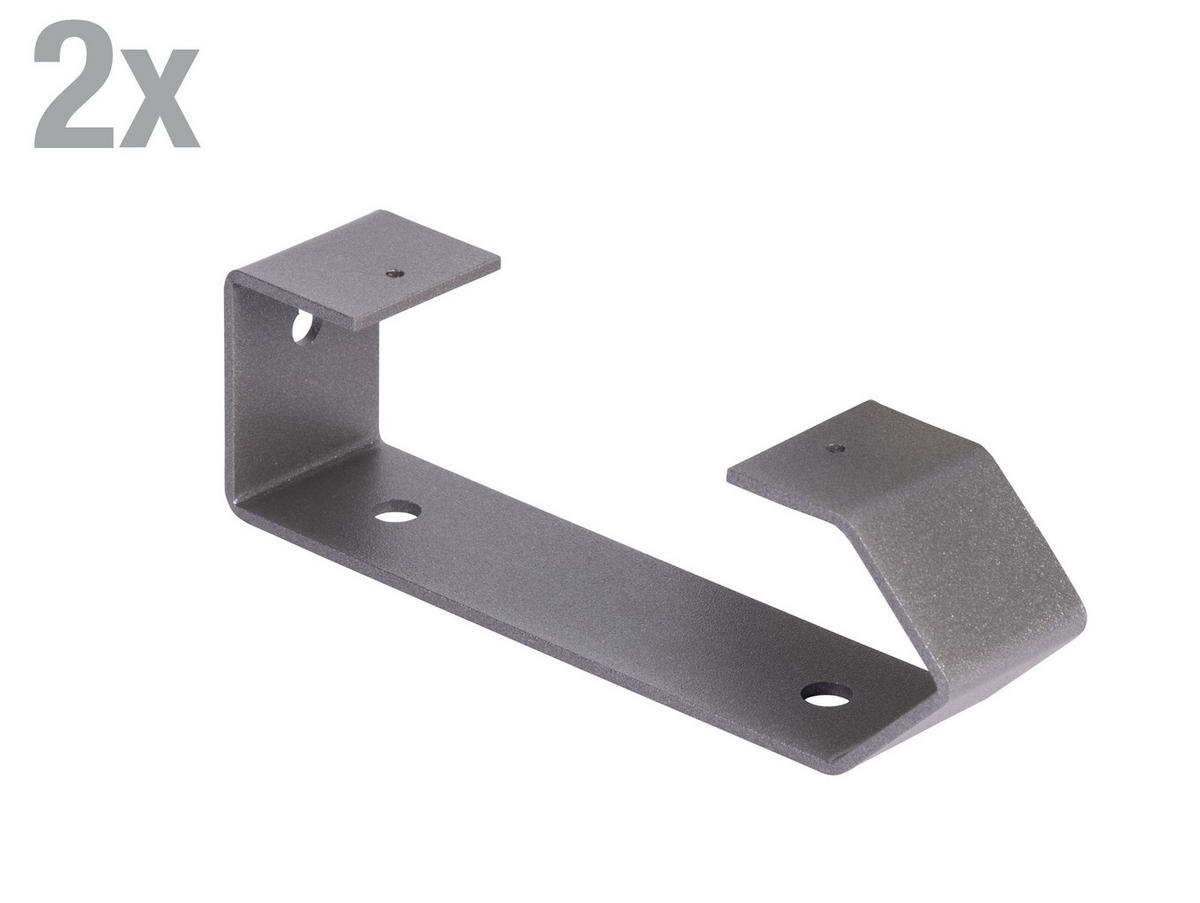 REGALTRÄGER als 2er Set Pia, Stahl in verschiedenen Trendfarben - Anthrazit, Metall (4.5/6/20.5cm) - Alberts