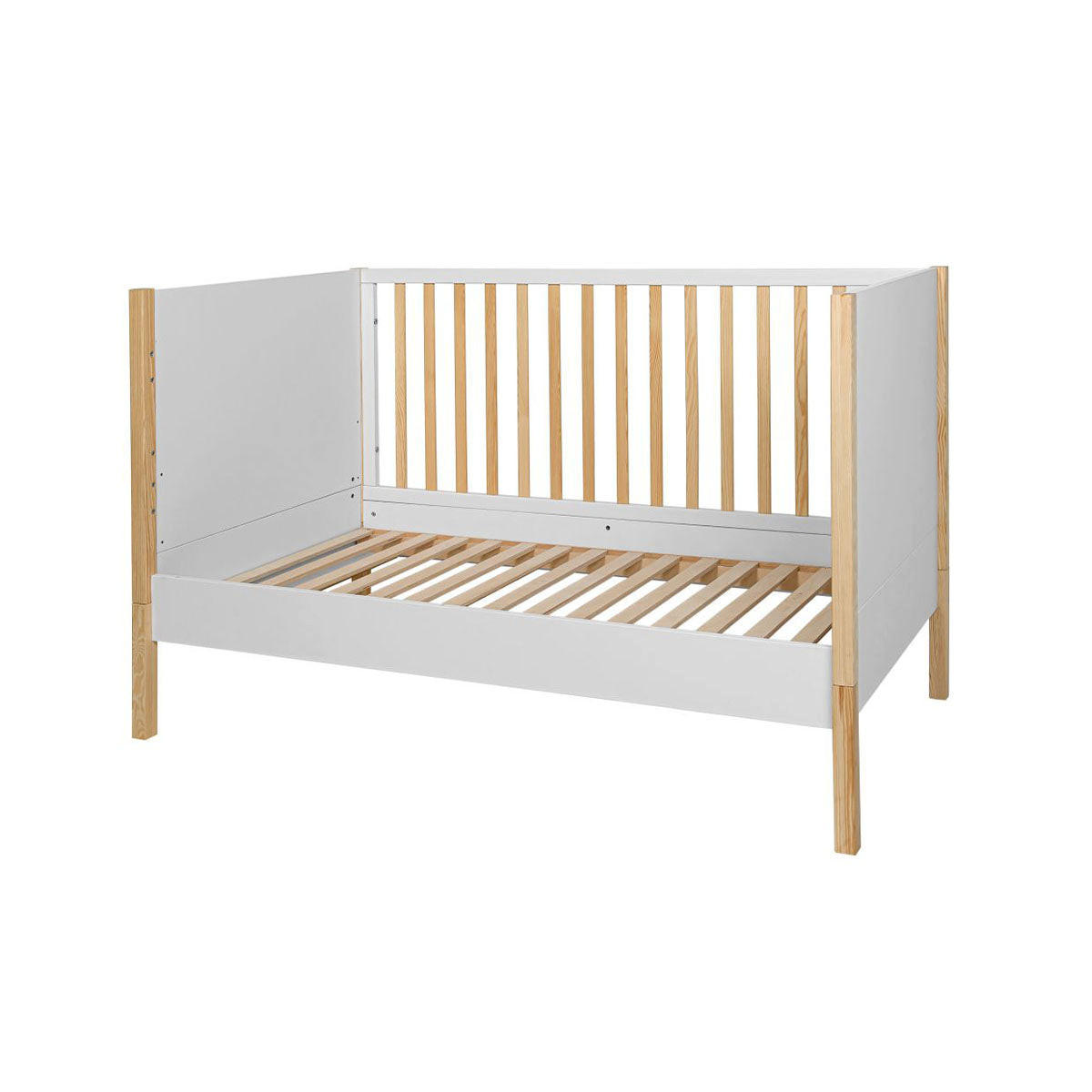GITTERBETT 70/140 Juliette Weiß und Holz - Weiß, Holzwerkstoff (70/140cm) - Petits-meubles