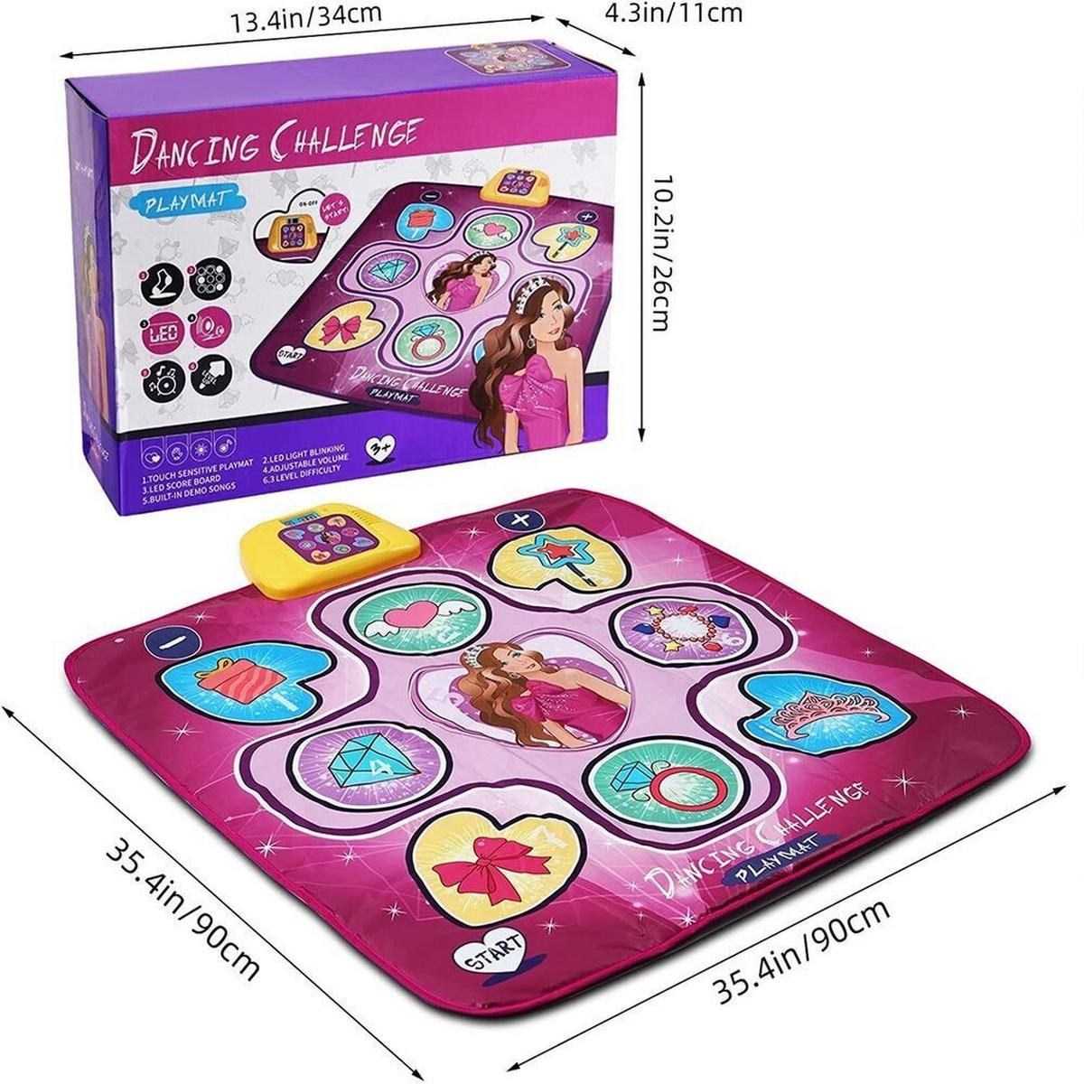SPIELMATTE, 90 × 90 cm - Multicolor, Kunststoff (90/5/90cm) - Weltevree