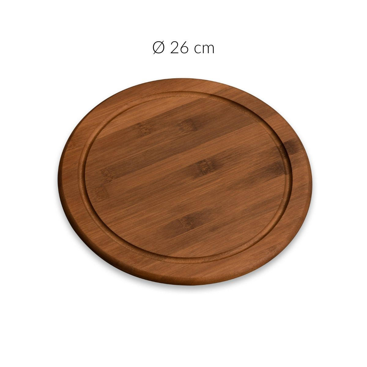 SERVIERBRETT Dunkles Bambus Snacks - Braun, Naturmaterialien (26/1.3/26cm) - Kesper