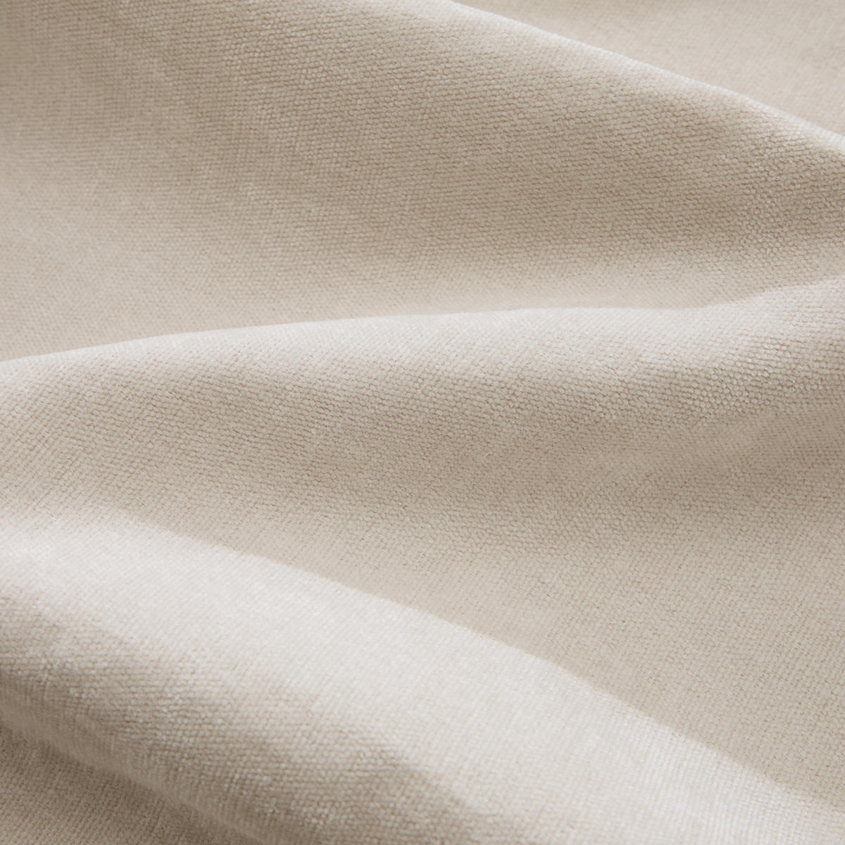SOFA rahmenloses Modulsofa Chenille White mit 2 Hockern - Weiß, Kunststoff (171/76/281.1cm) - Meubliv