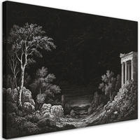 WANDBILD schwarz landschaftsarchitektur - Schwarz, Textil (60/40cm) - Feeby