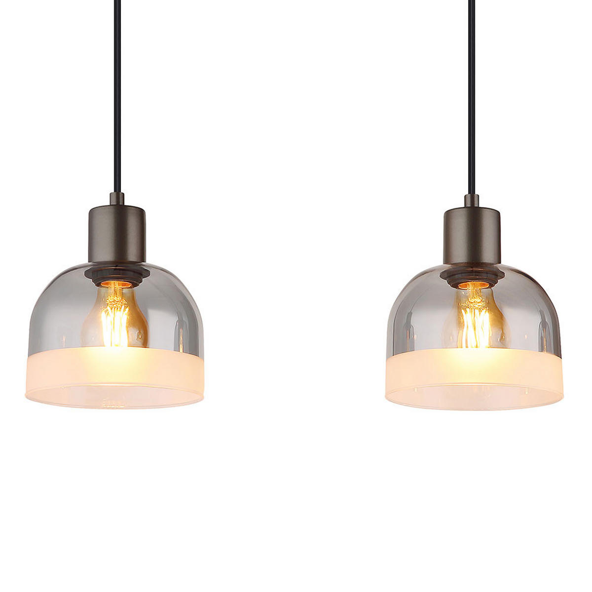 HÄNGELEUCHTE KAIRO - Schwarz, Glas (105/15/120cm) - Globo Lighting