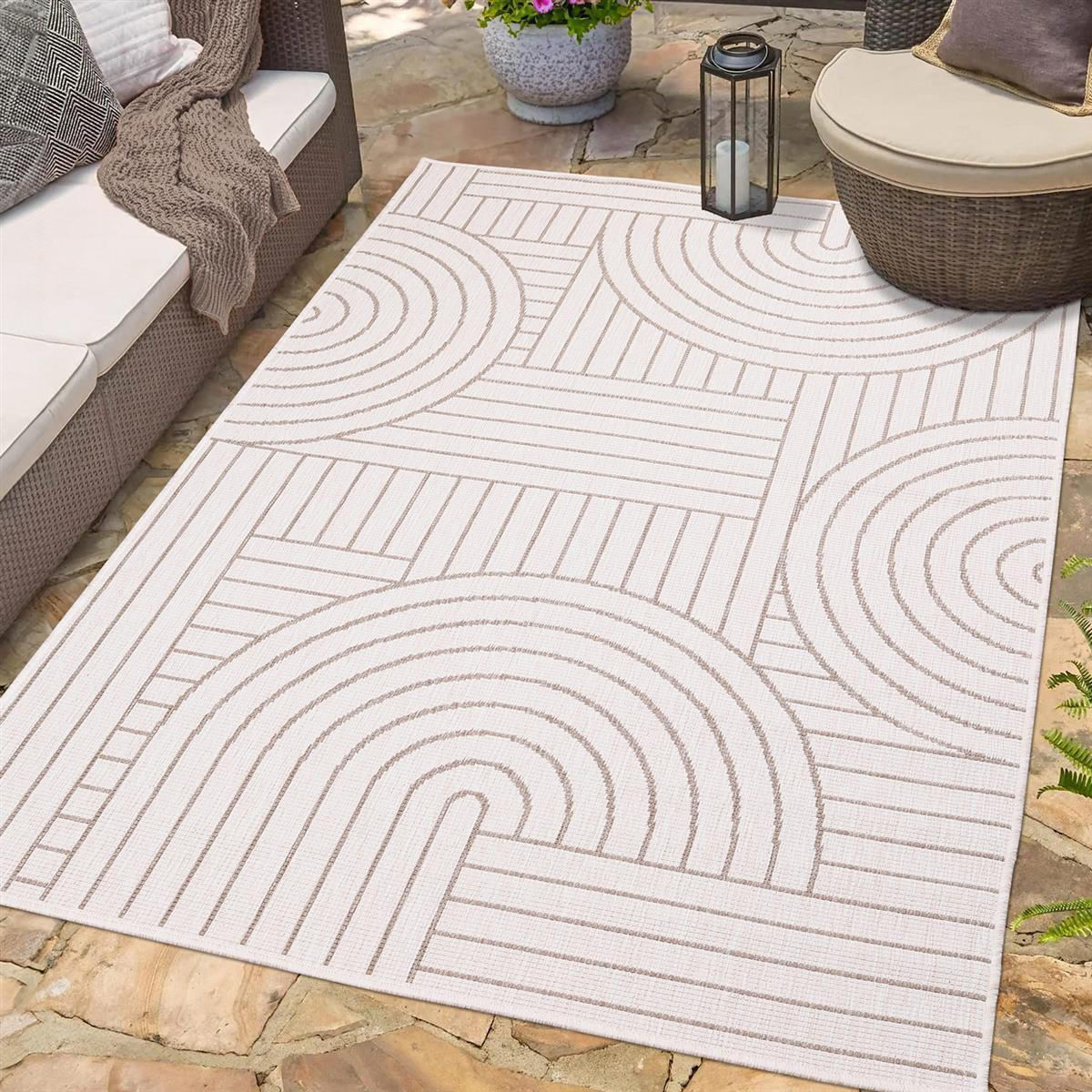 OUTDOOR-TEPPICH DuoRug 5842 Creme 200x290 cm - Beige, Textil (200/290cm) - carpet city