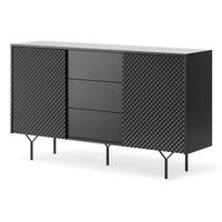 SIDEBOARD SCHWARZ - Schwarz, Holzwerkstoff (144/83/38cm) - FURNLUX