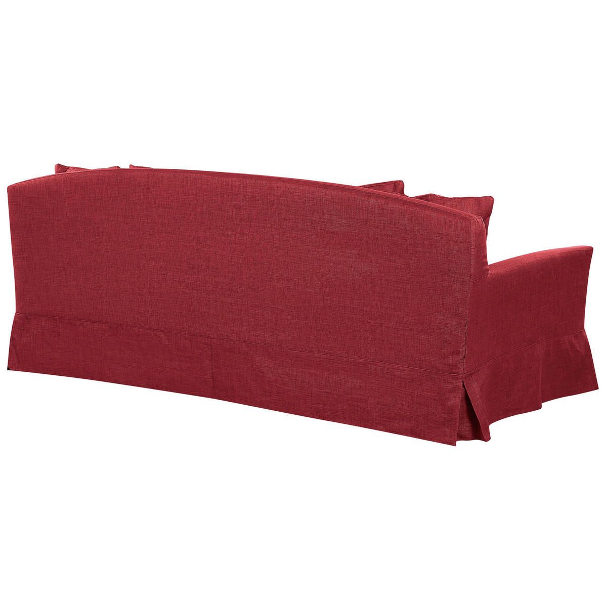 3-SITZER-SOFA Polyester Rot Gilja - Rot, Textil (212/89/107cm) - Beliani