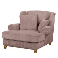 XXL SESSEL - Cord - Mauve, Textil (135/100/128cm) - home24