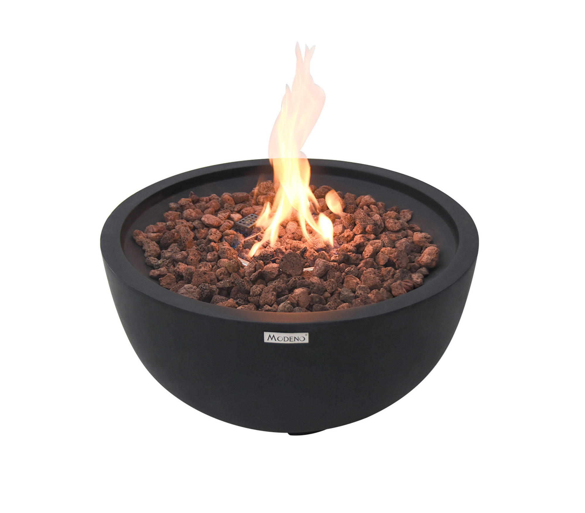 FEUERSTELLE Jefferson in Beton-Optik schwarz aus Faserbeton - Schwarz, Stein (73/43/73cm) - Elementi