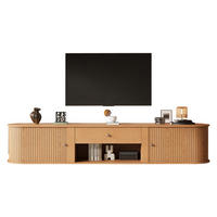 TV-SCHRANK 180x40x40cm Holzfarbe mit 2 Rollo-Türen - Naturfarben, Holzwerkstoff (180/40/40cm) - FLIEKS