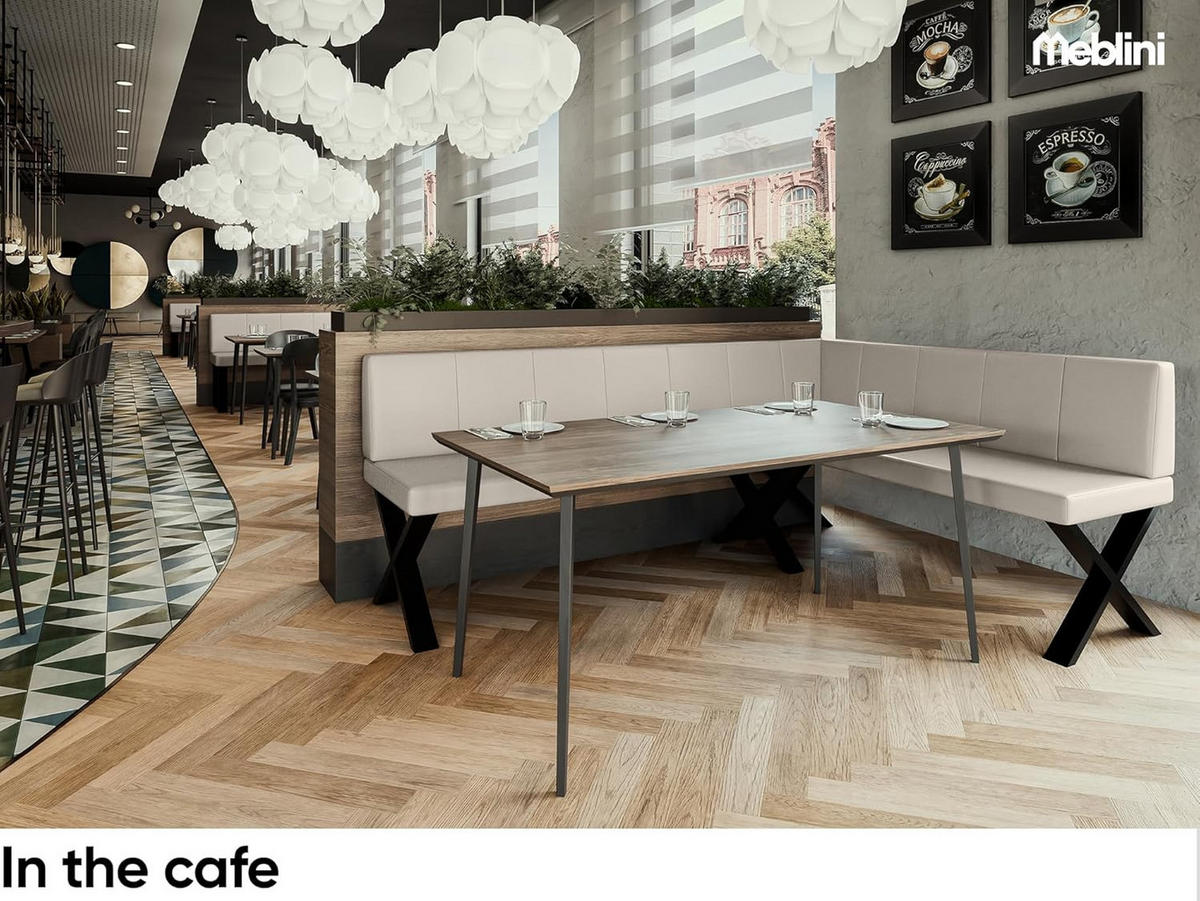 ECKBANK PETER_X - Beige, Leder (142/196cm) - Meblini