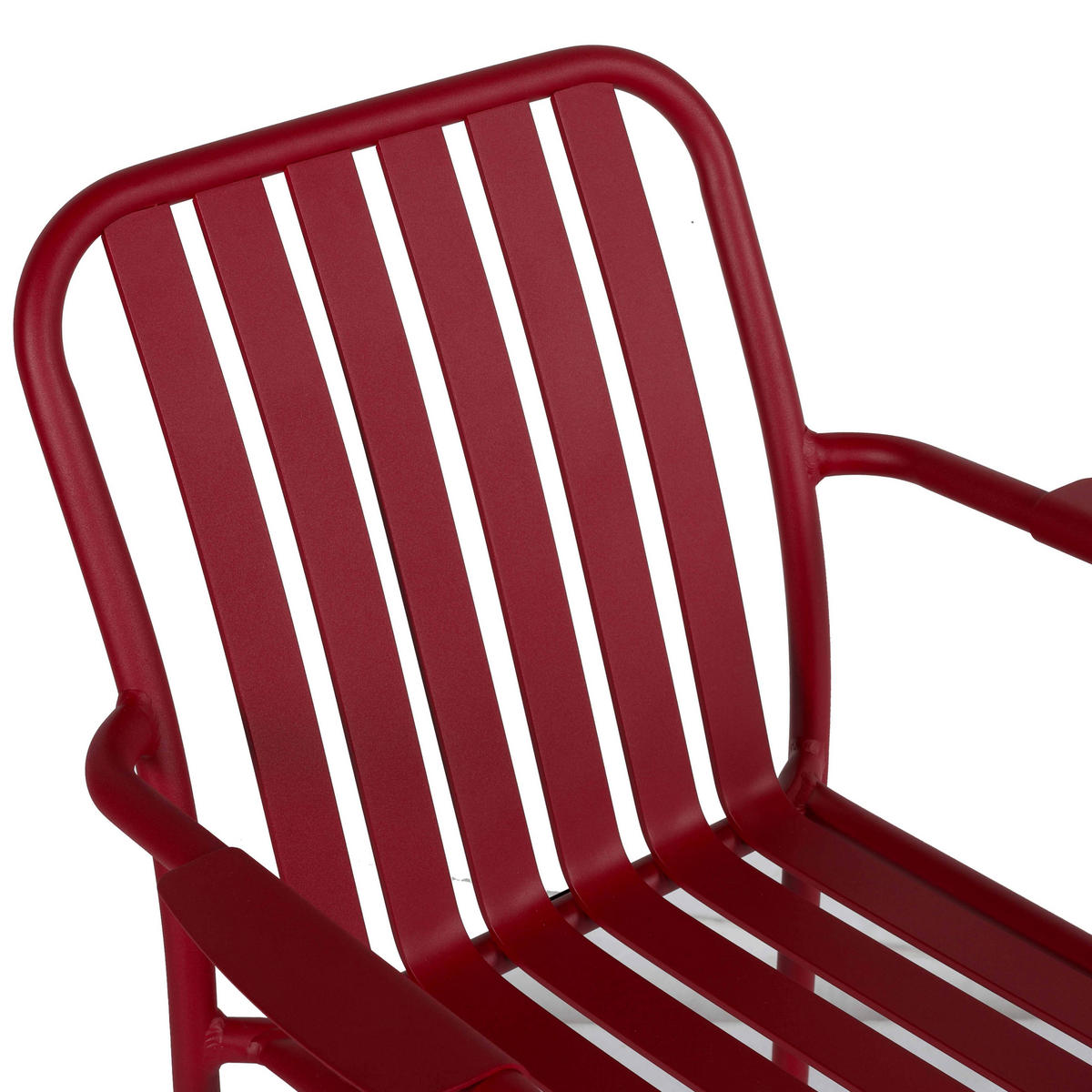 GARTENSTUHL, Rot - Rot, Metall (62/85/61cm) - Oviala