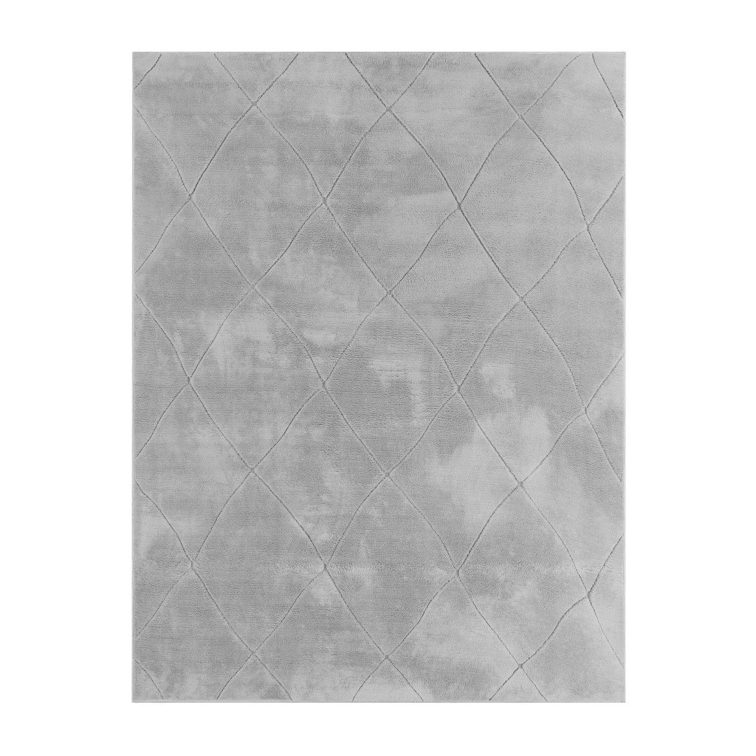 FLACHWEBETEPPICH Skandinavisch Grau 80 x 150 cm - Hellgrau, Kunststoff (80/150cm) - TT Home