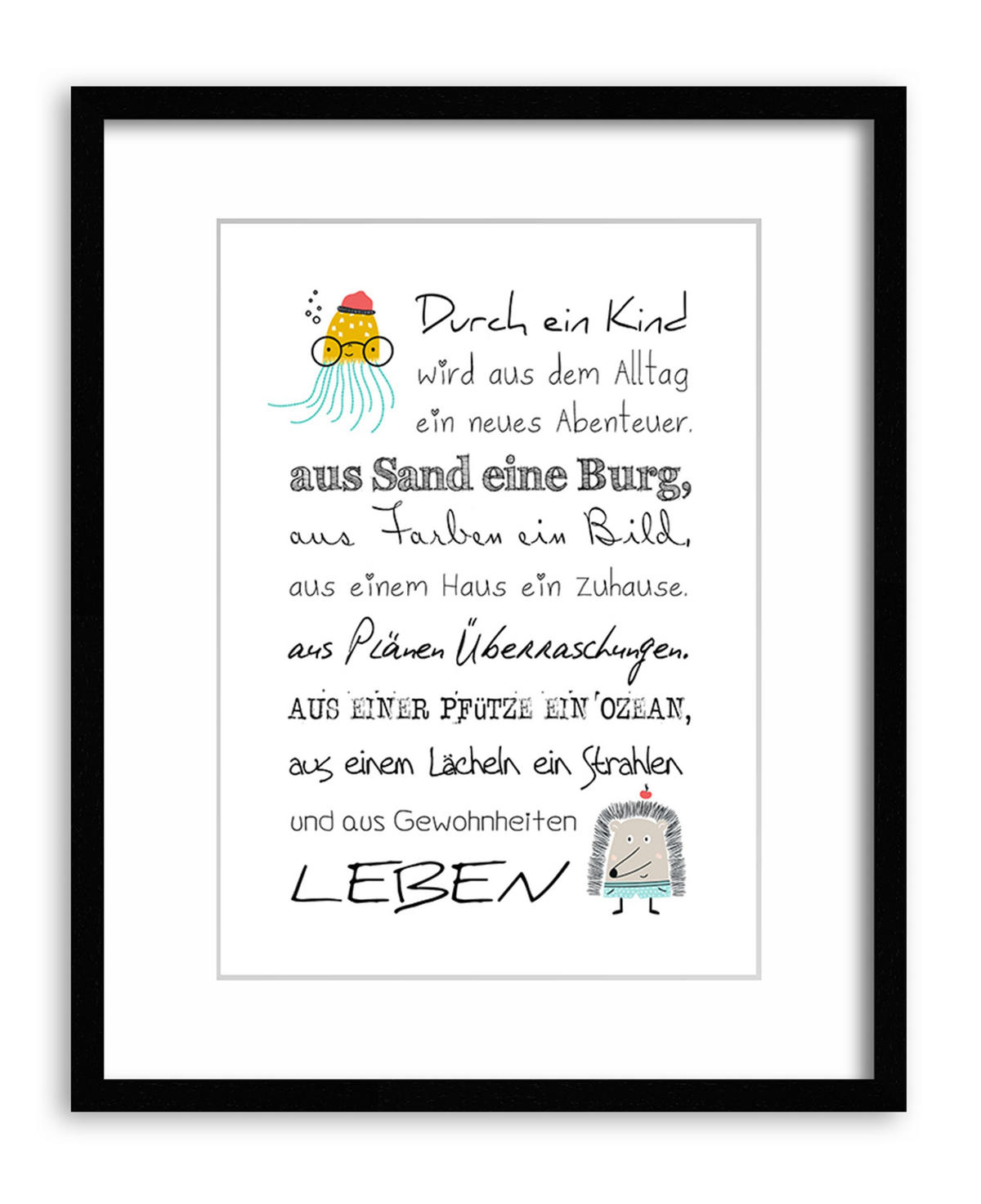 POSTER DIN A4 21x29,7 cm Kinderzimmer Geschenk Geburt - Weiß, Papier (21/29.7/2cm) - artissimo