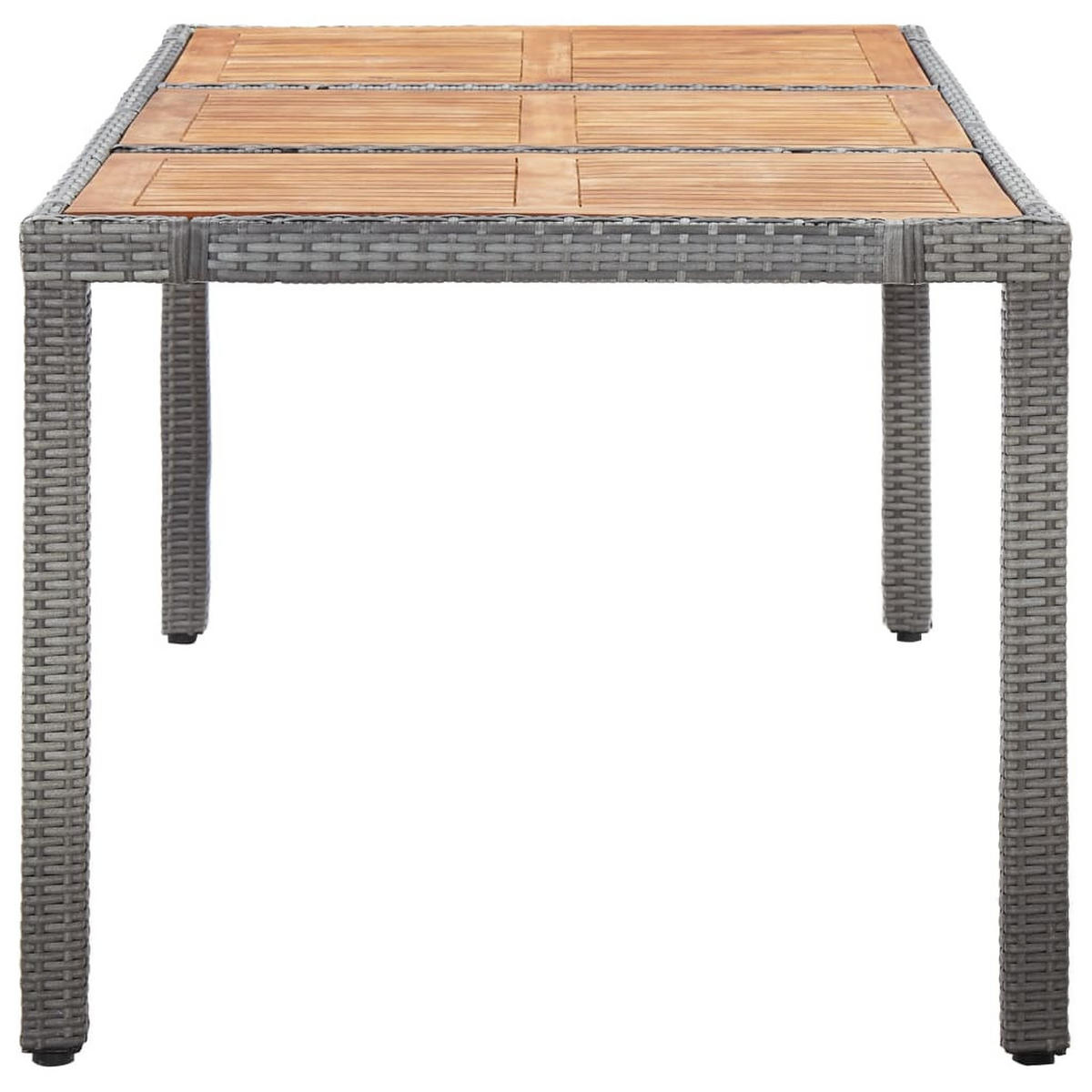 GARTEN-ESSGRUPPE 9-teilig Mit Auflagen Poly Rattan Grau - Grau, Kunststoff/Textil - vidaXL