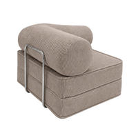 MODERNER Design Relaxsessel Taupe - Taupe, Textil (100/70/100cm) - SURB