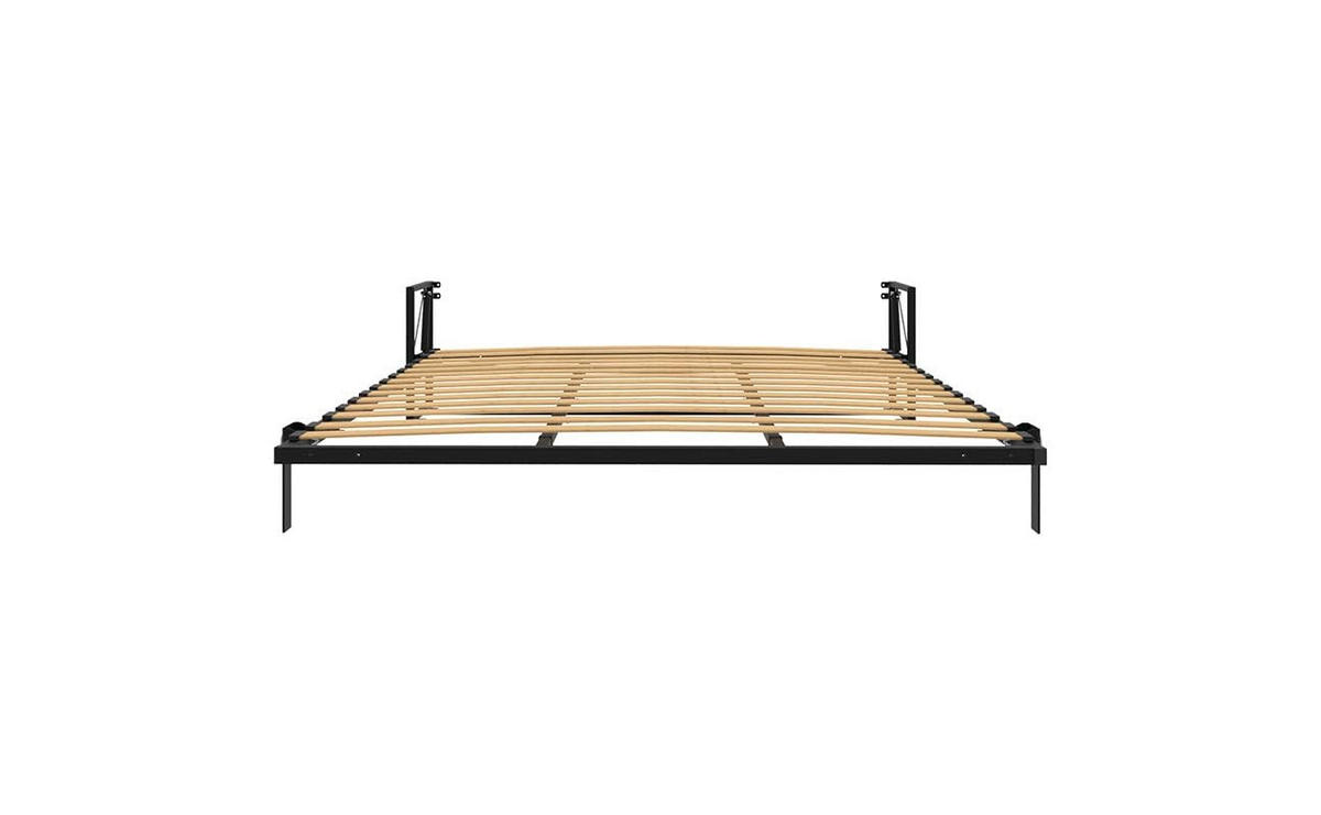 WANDBETT Morphy Classik Modulares SizeFlex- und TypeFlex-System - 192x200 Vertikal - Schwarz, Holz/Metall (192/200cm) - WallBedKing