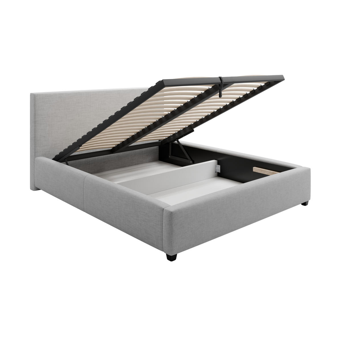 POLSTERBETT LUX 180x200 cm Amon 17 Beige inkl. Bettkasten & Metallrahmen - Beige, Textil (180/200cm) - Excellent Home