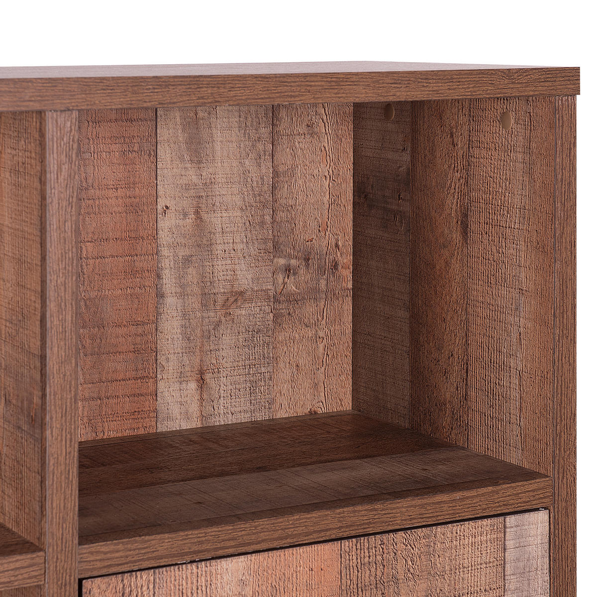 REGAL 4 Fächer Atlanta - Hellbraun, Holzwerkstoff (97/131/36cm) - Beliani