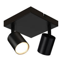 STRAHLER Beeskow 2-flammig 15/15/14.4 cm - Schwarz, Metall (15/15/14.4cm) - Nettlife